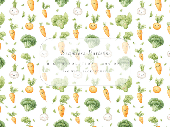 Download Cute Vegetable Seamless Pattern - Premium Resources