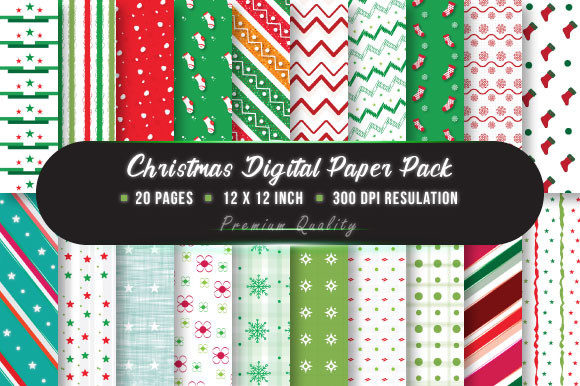 Download Christmas Digital Pattern Pack Graphic - Digital pattern pack Collection