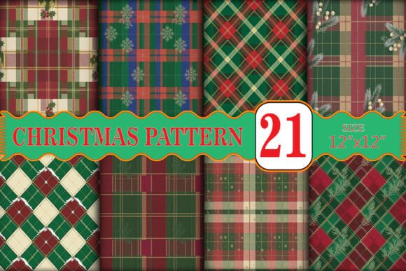Download Christmas Plaid Digital Pattern Pack - Digital pattern pack Collection