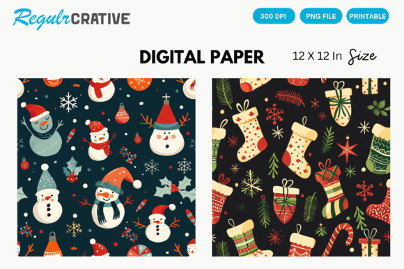 Download Christmas Gift Wrap Digital Pattern Pack - Digital pattern pack Collection